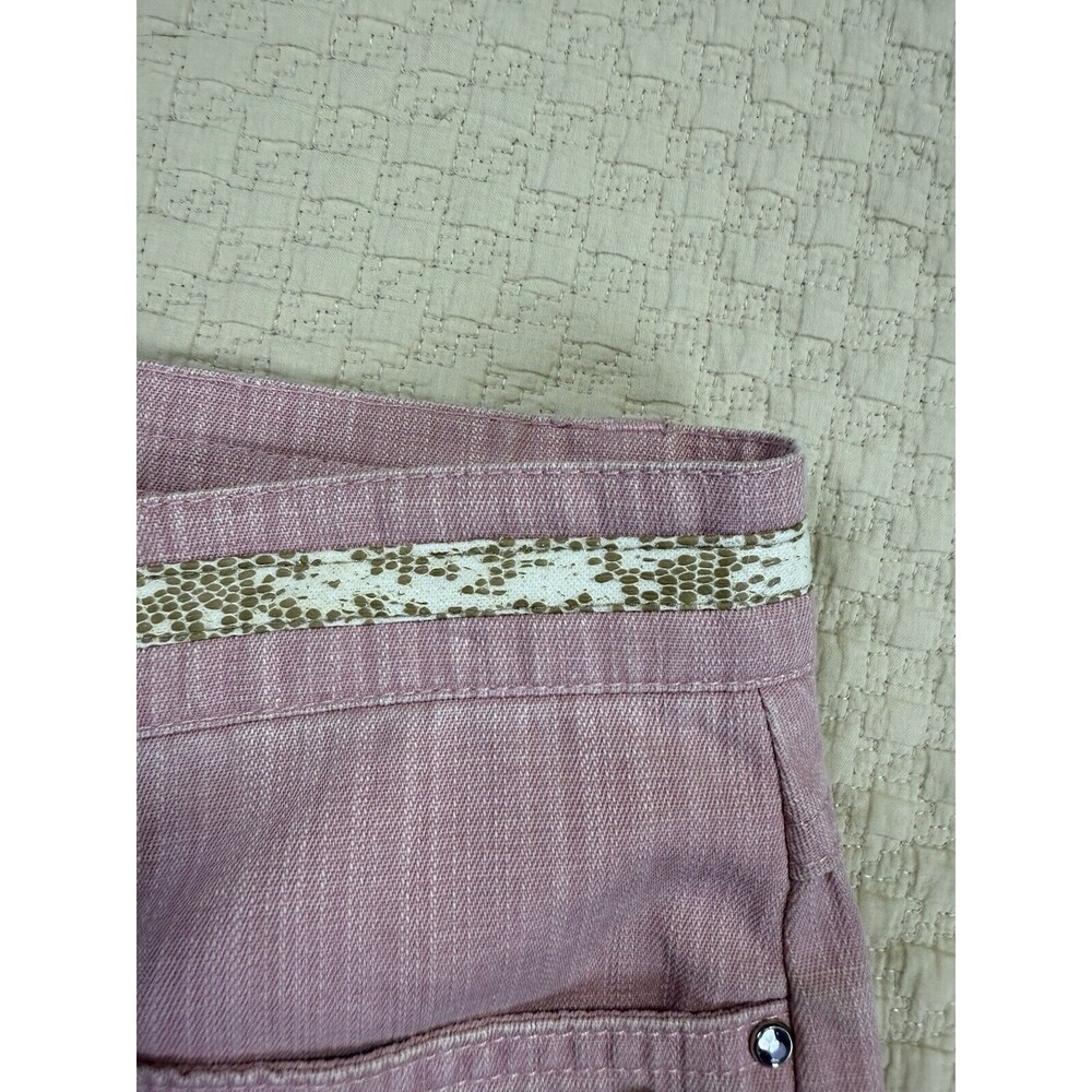 Nancy Bolen Hippie Jeans Embellished Mid Rise City Girl | Pink | Size 10 - Picture 4 of 13